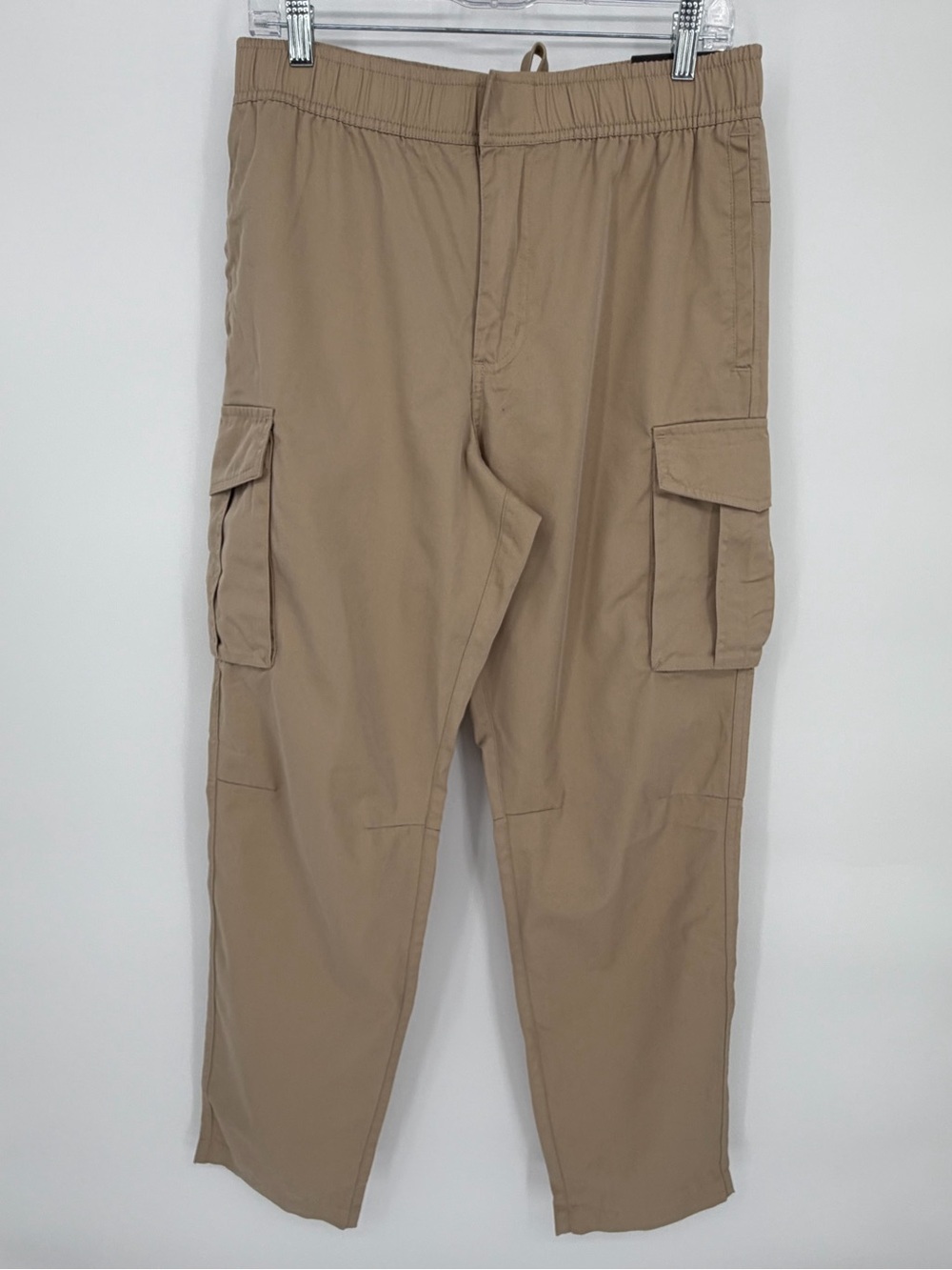 CSG Men's Khaki Cargo Pants with Elastic Waistband